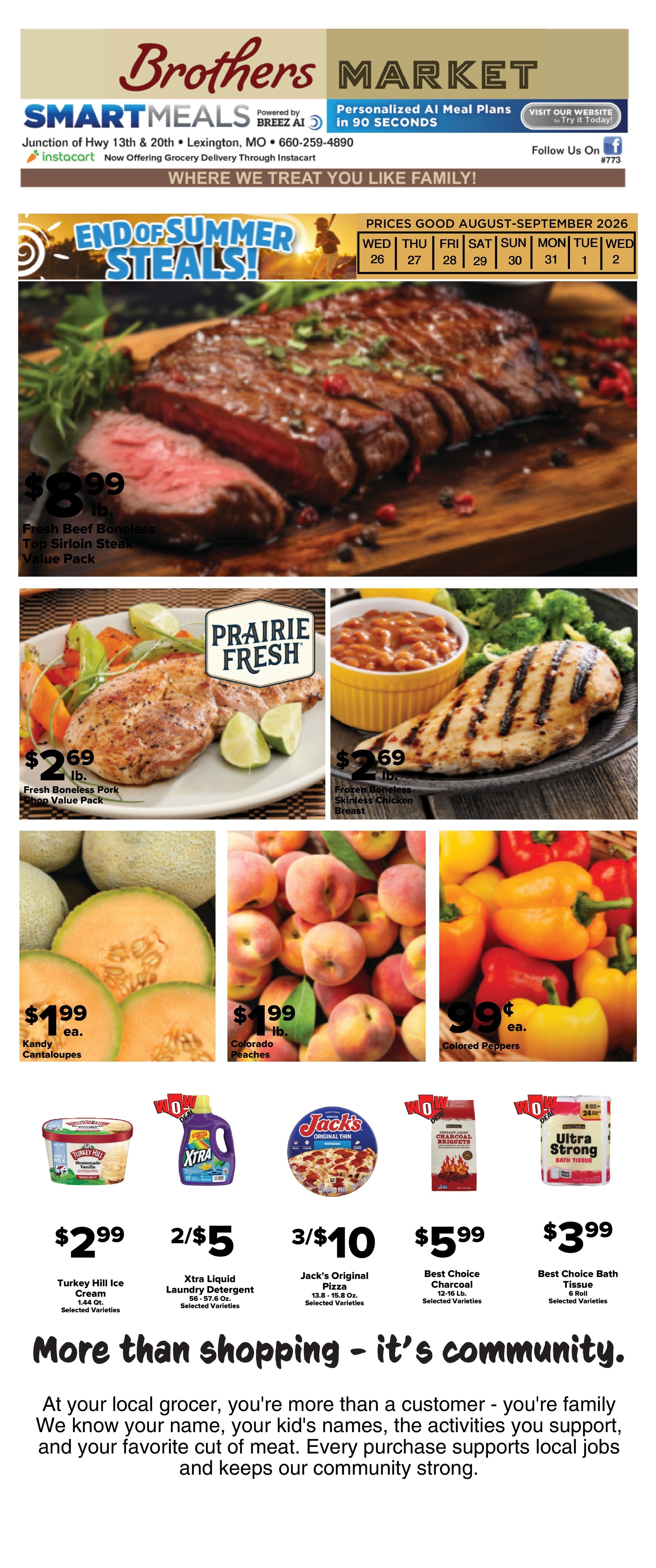 Brothers Market (Lexington, MO) Weekly Ad August 26 - September 2, 2026