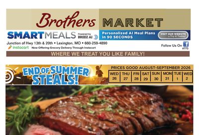 Brothers Market (Lexington, MO) Weekly Ad August 26 - September 2, 2026