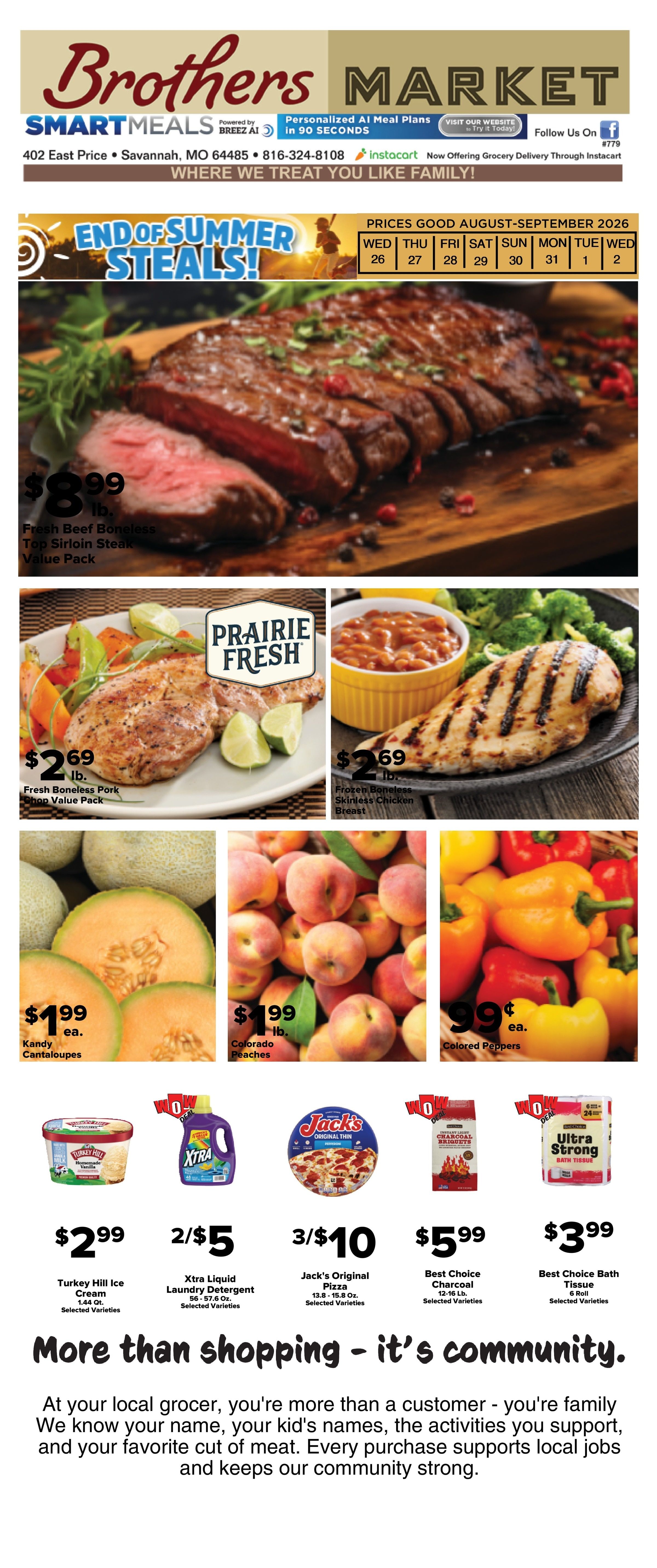 Brothers Market (Savannah, MO) Weekly Ad August 26 - September 2, 2026