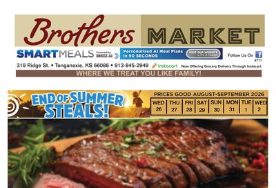 Brothers Market (Tonganoxie, KS) Weekly Ad August 26 - September 2, 2026
