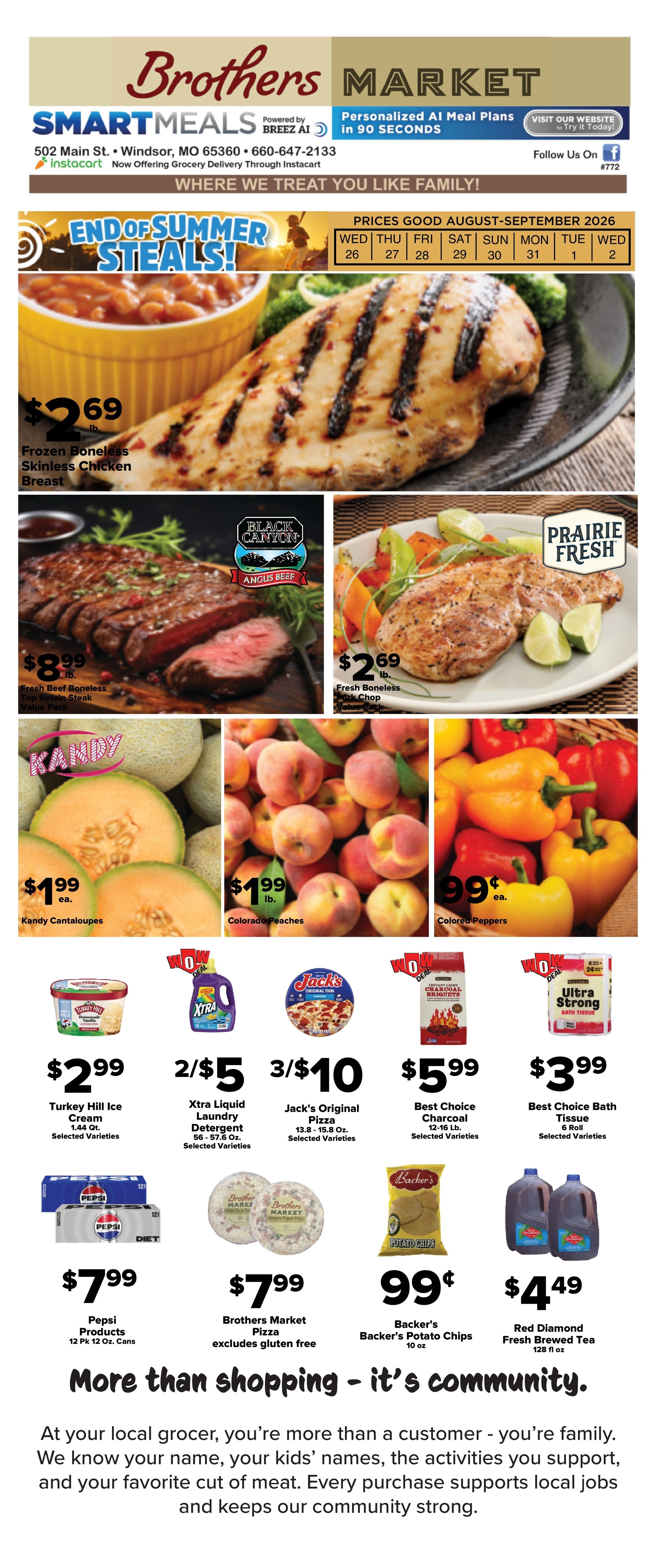 Brothers Market (Windsor, MO) Weekly Ad August 26 - September 2, 2026