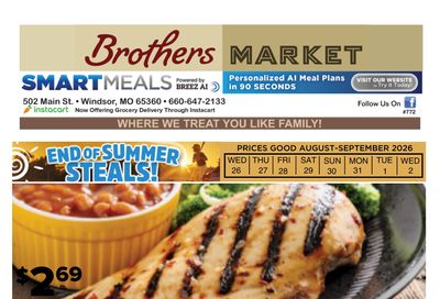 Brothers Market (Windsor, MO) Weekly Ad August 26 - September 2, 2026
