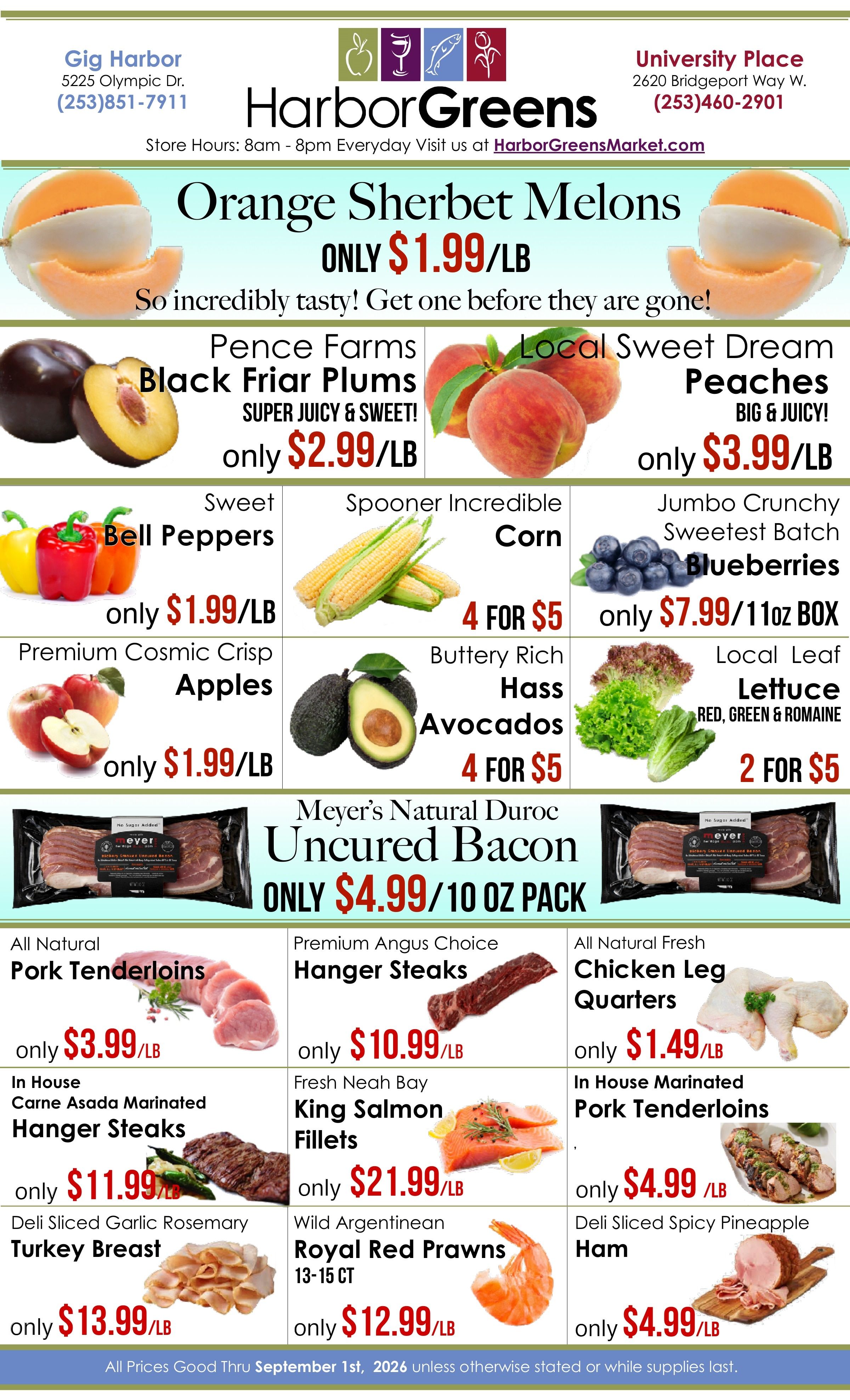 Harbor Greens Market Weekly Ad August 26 - September 1, 2026