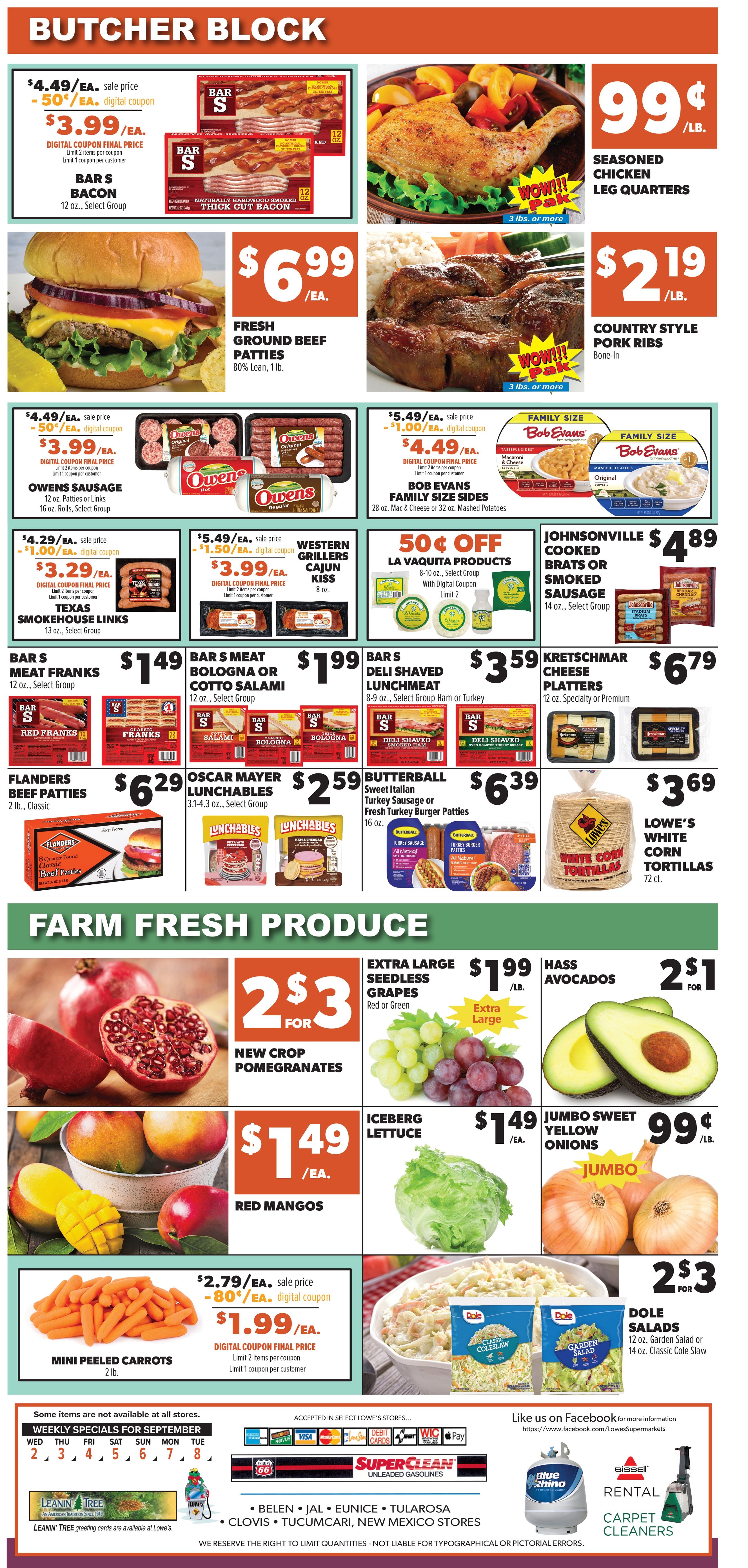 Lowe's Market Weekly Ad September 2 - 8, 2026