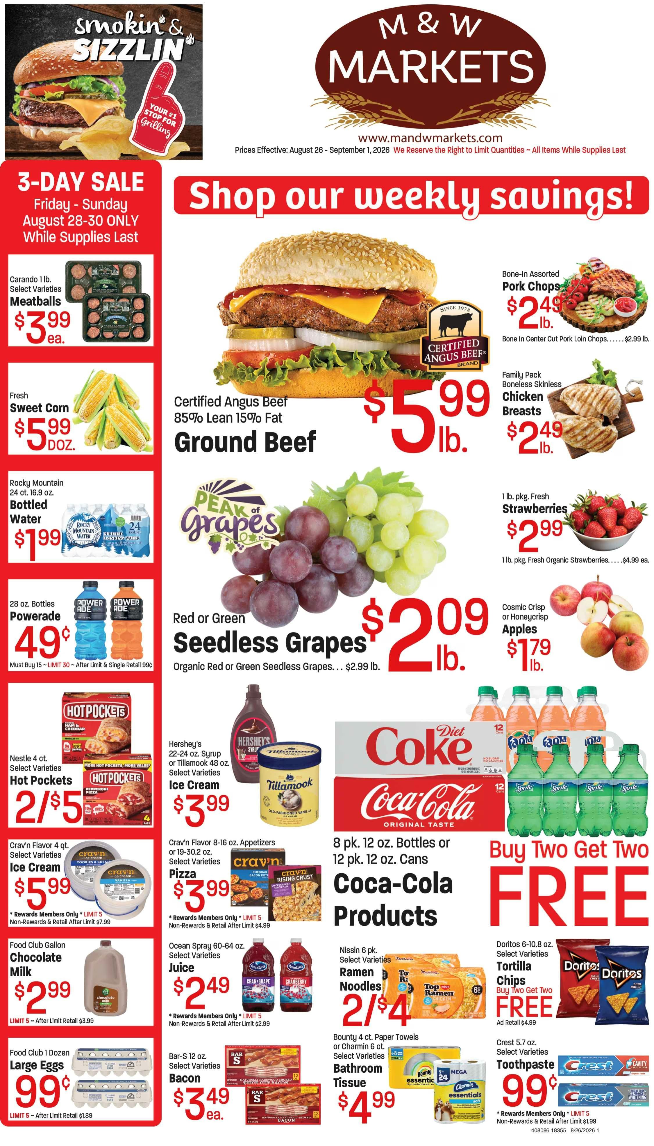 M&W Markets (Council, ID) Weekly Ad August 26 - September 1, 2026