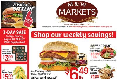 M&W Markets (Filer, ID) Weekly Ad August 26 - September 1, 2026