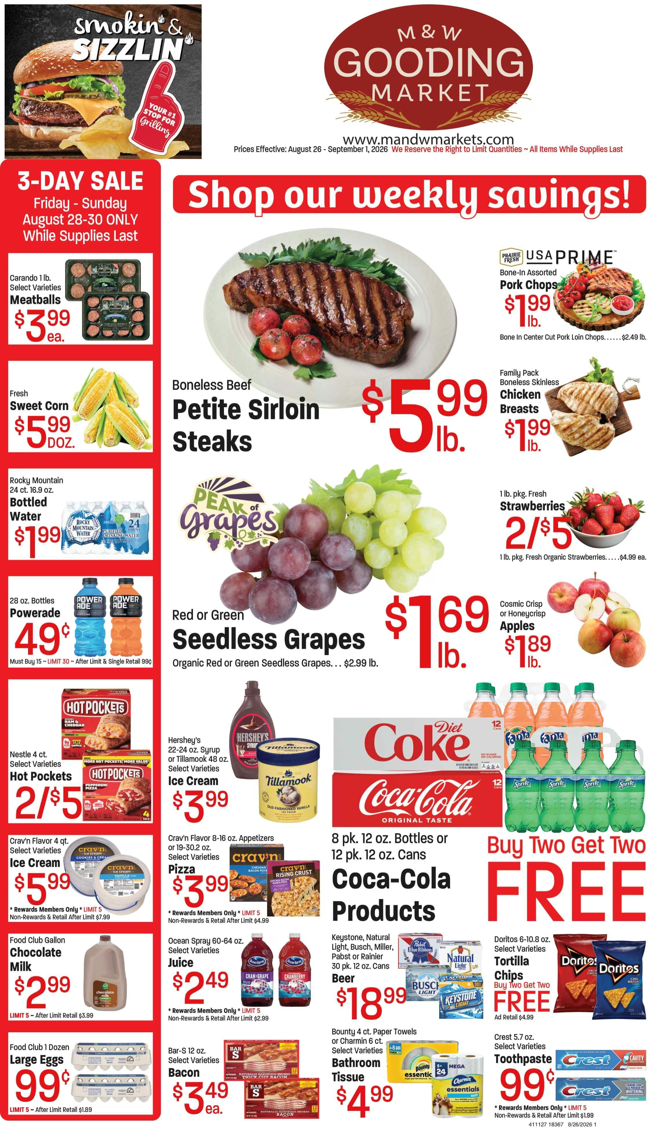M&W Markets (Gooding, ID) Weekly Ad August 26 - September 2, 2026