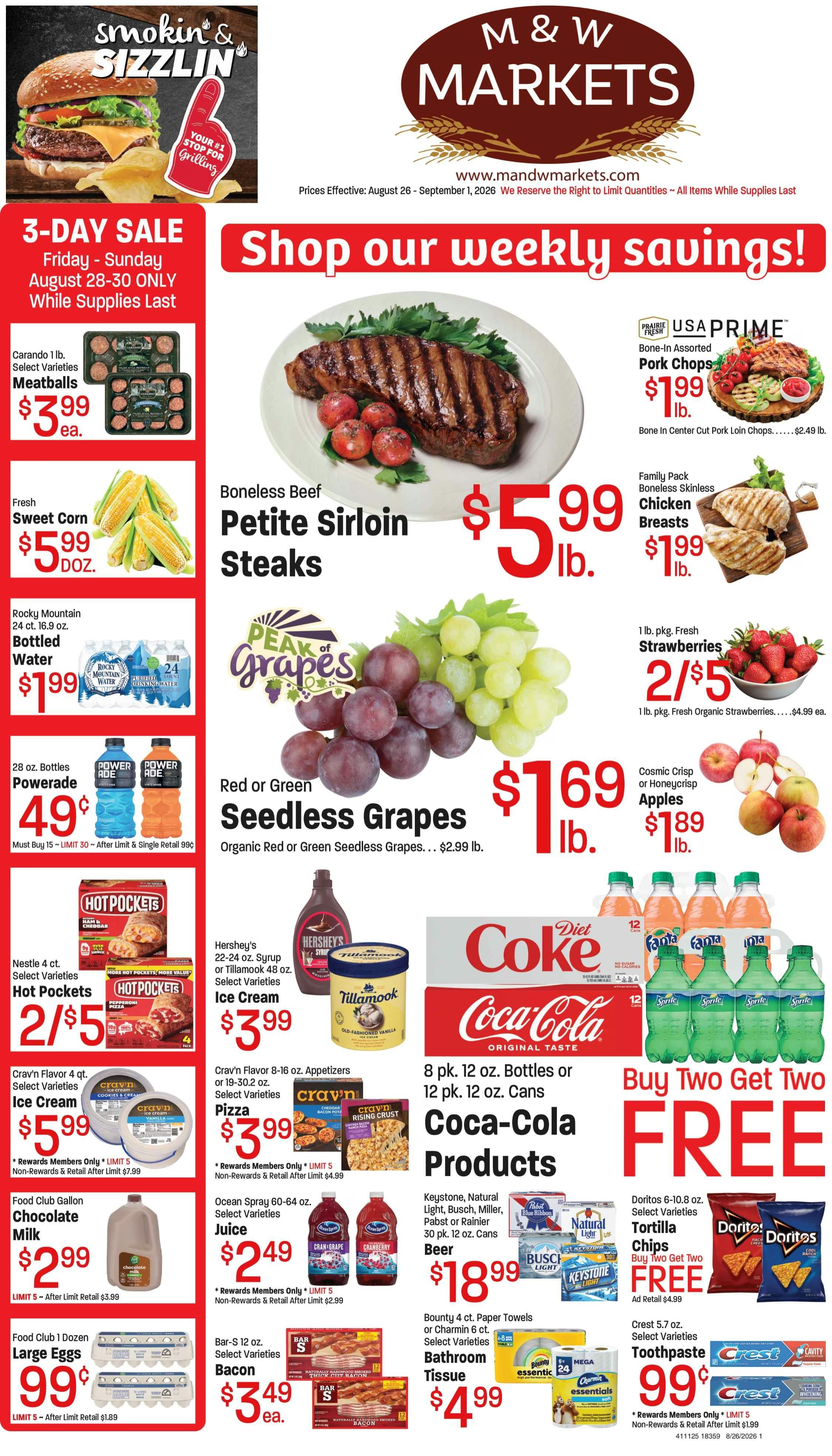 M&W Markets (Nyssa, OR) Weekly Ad August 26 - September 1, 2026