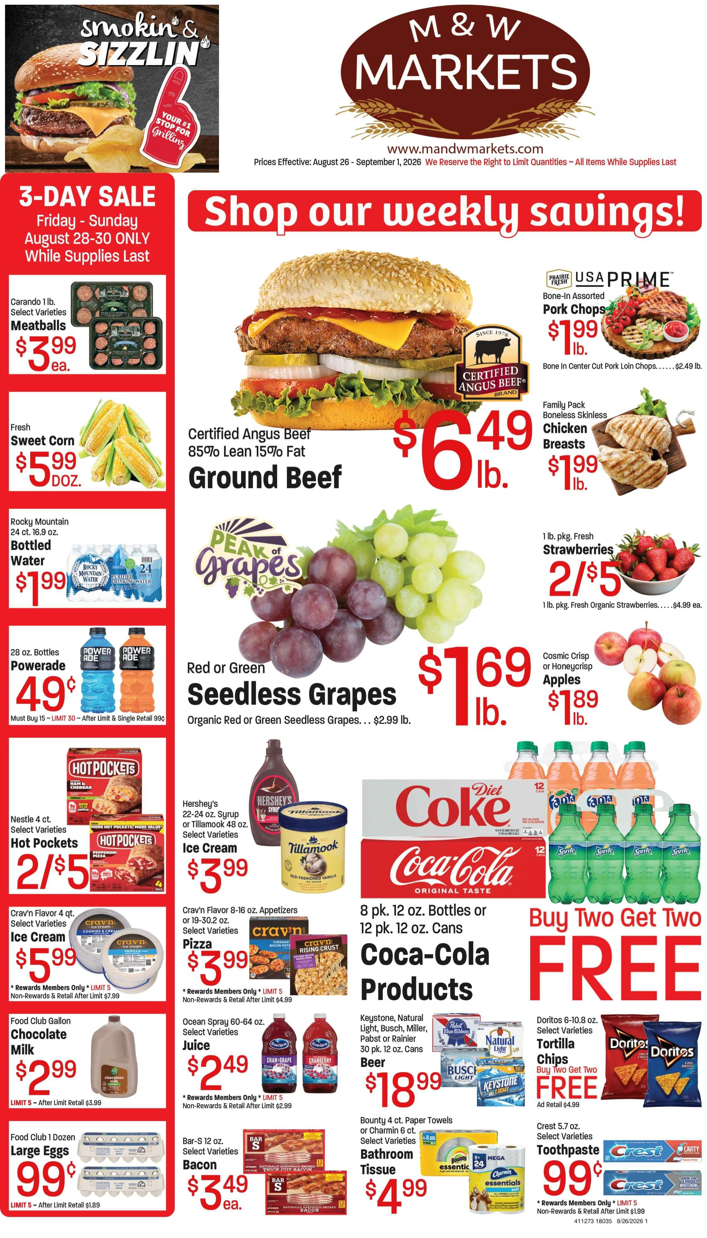 M&W Markets (Vale, OR) Weekly Ad August 25 - September 1, 2026
