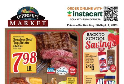 Cutsforth's Market Weekly Ad August 26 - September 1, 2026