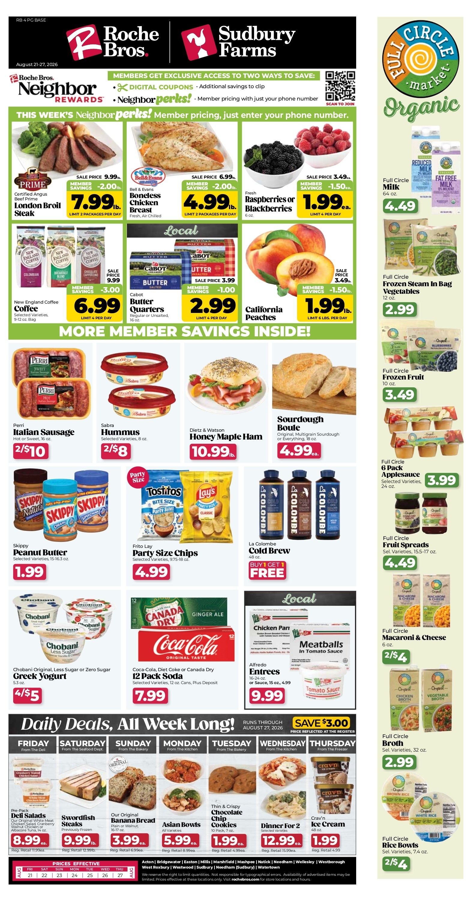 Roche Bros. Beer + Wine Weekly Ad August 7 - September 10, 2026