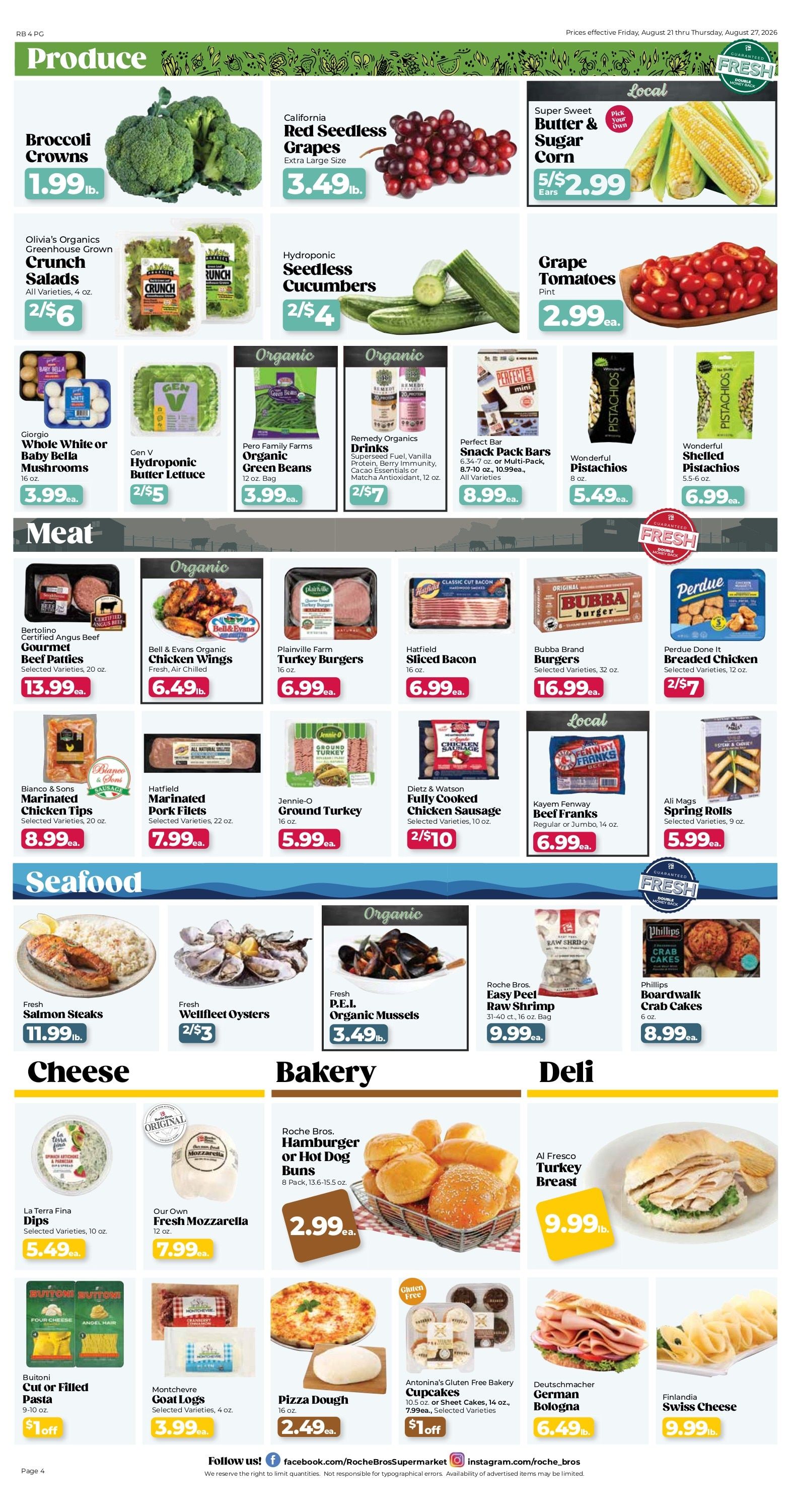 Roche Bros. Beer + Wine Weekly Ad August 7 - September 10, 2026