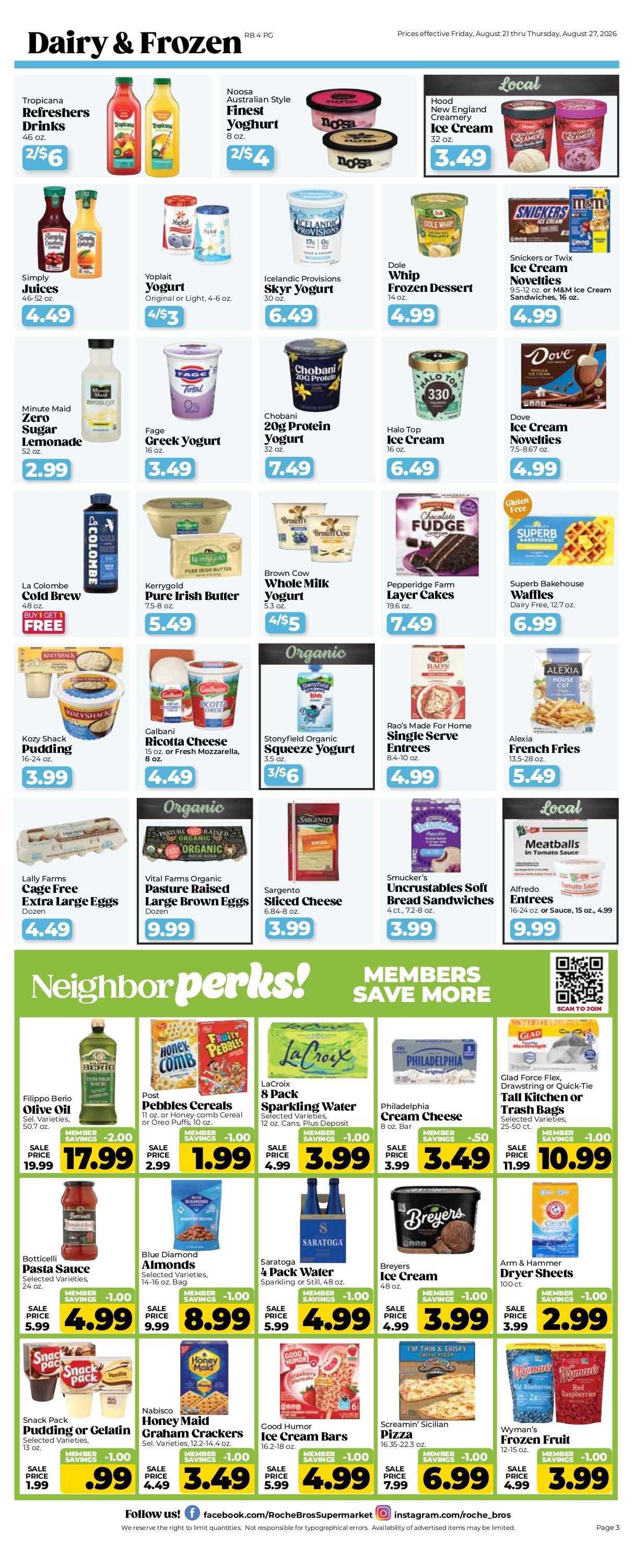 Roche Bros. Weekly Ad August 21 - 27, 2026