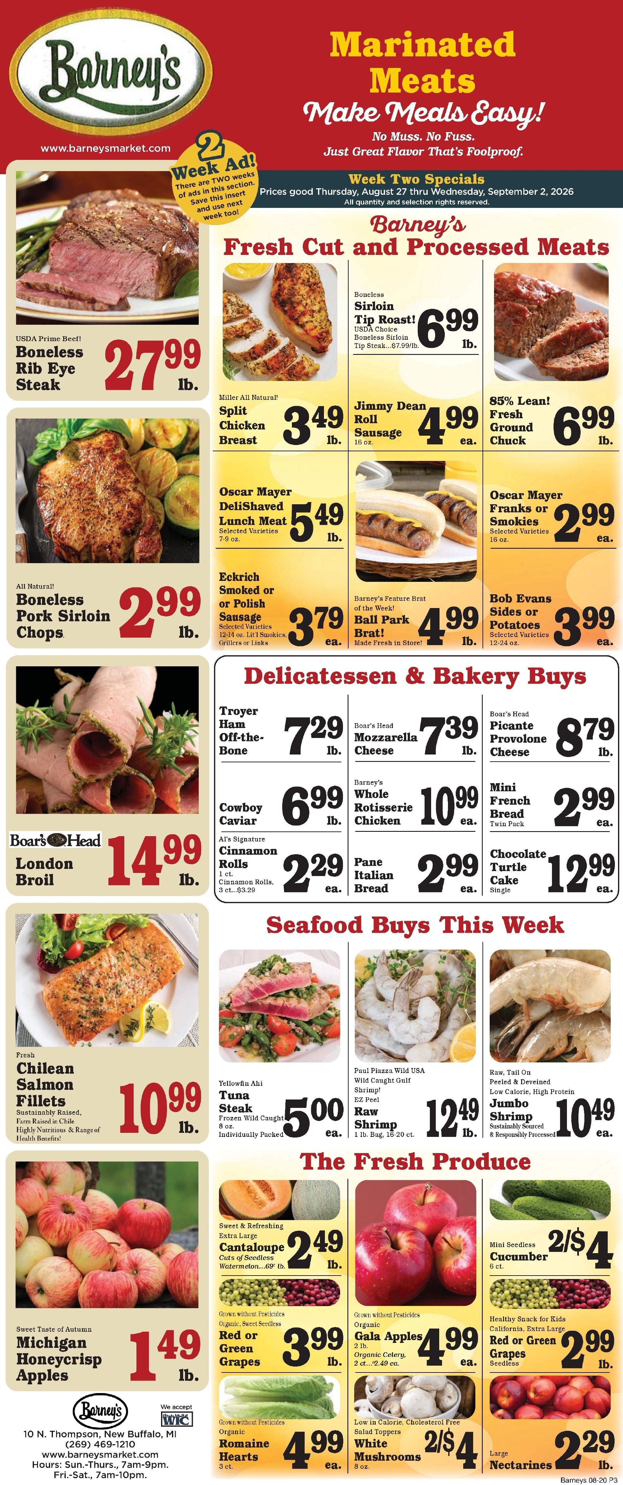 Barney's Market Weekly Ad August 27 - September 2, 2026