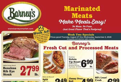 Barney's Market Weekly Ad August 27 - September 2, 2026