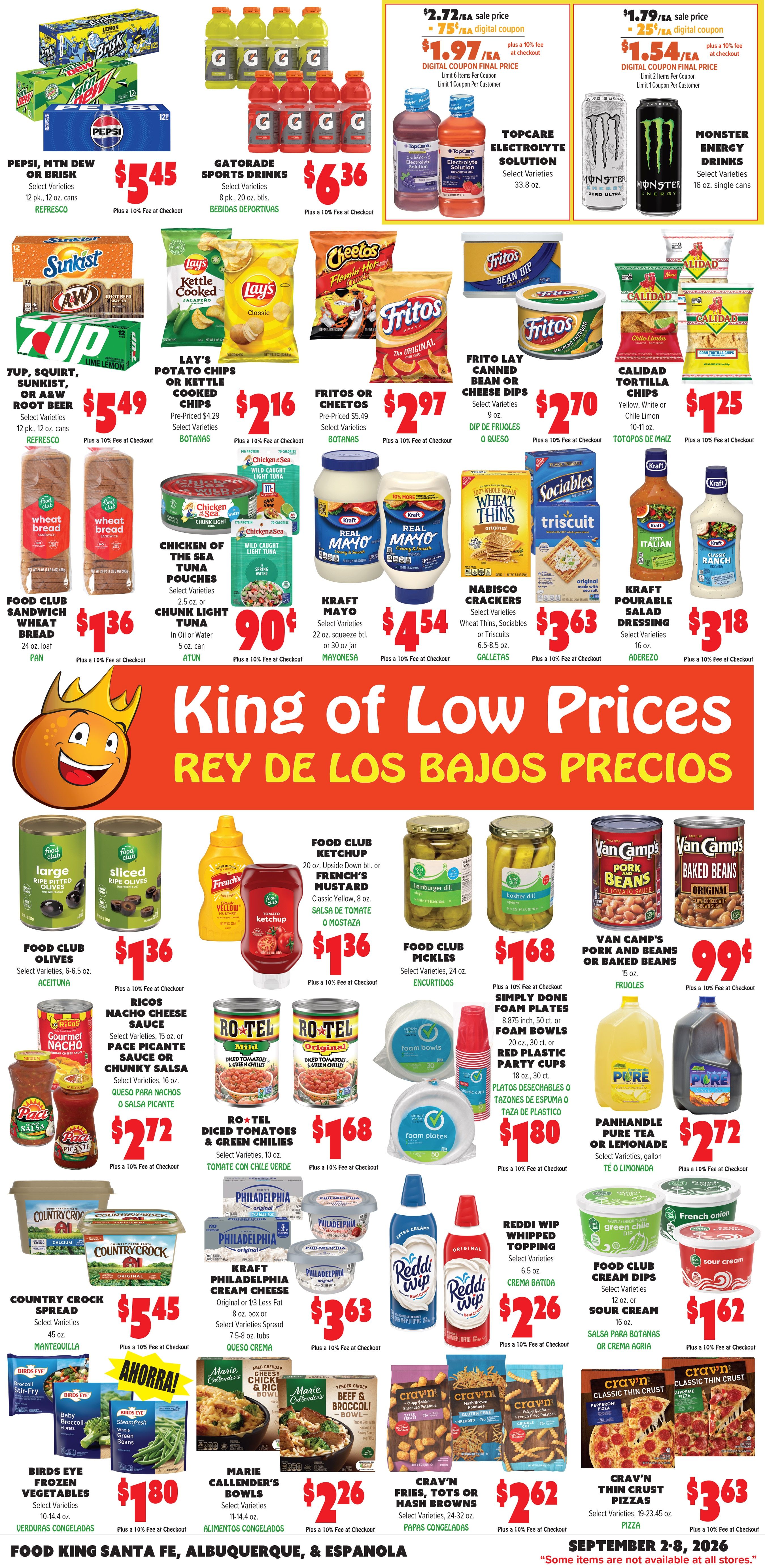 Food King Weekly Ad September 2 - 8, 2026