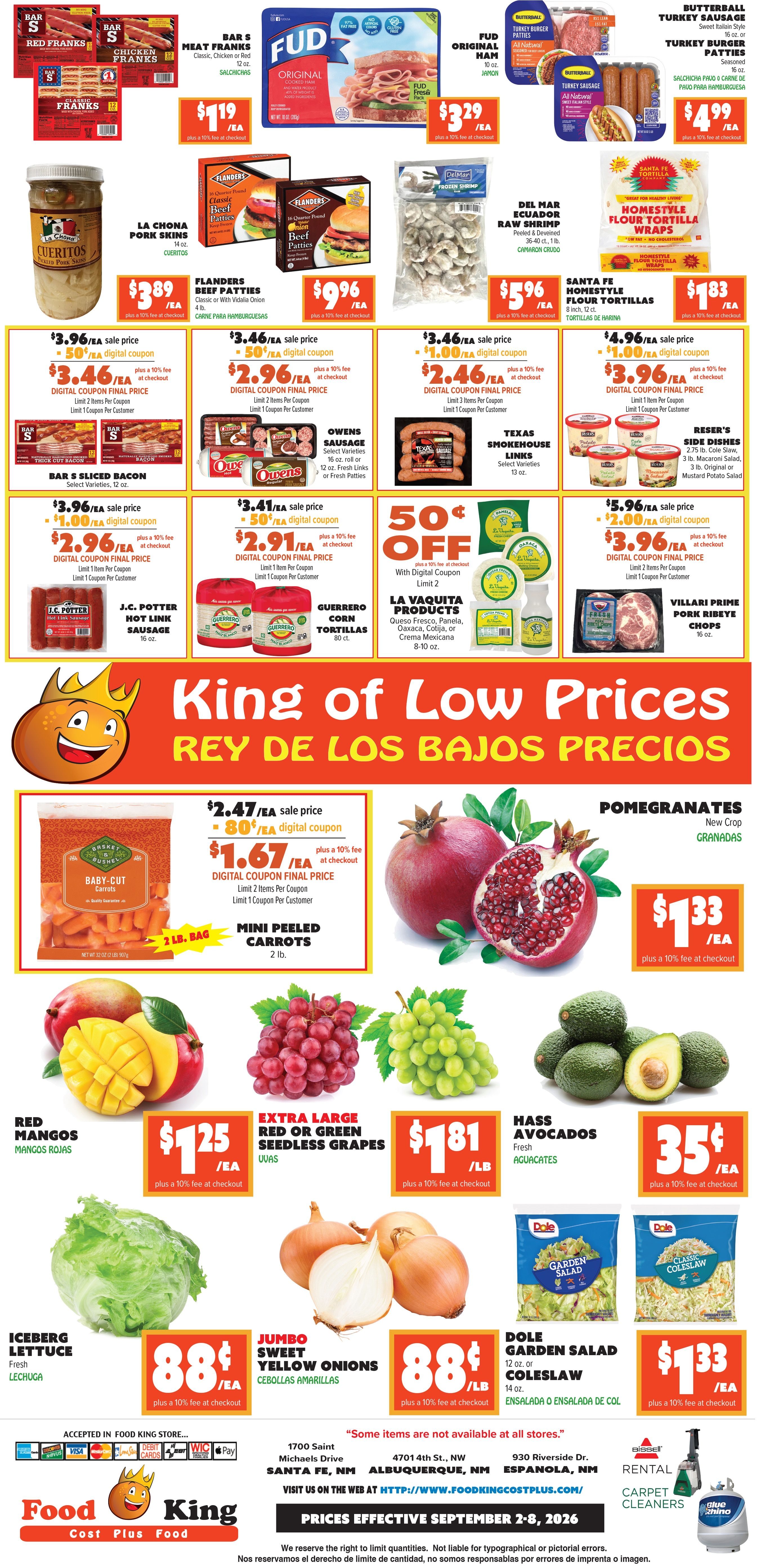 Food King Weekly Ad September 2 - 8, 2026