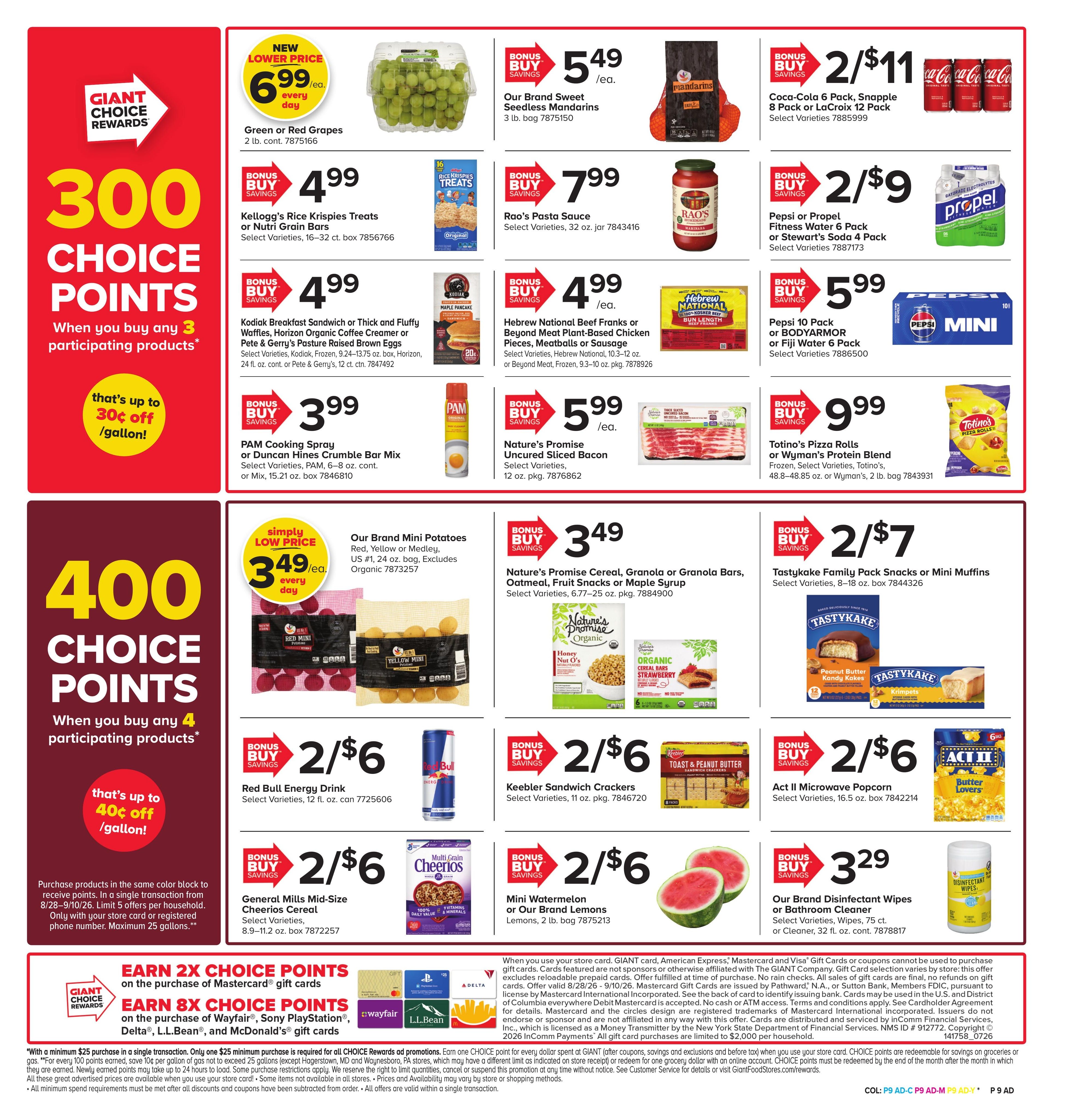 Giant Food Stores (Joint Base Mdl Area, NJ) Weekly Ad August 28 - September 10, 2026