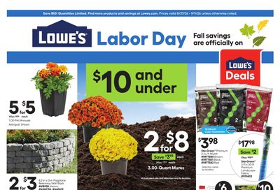 Lowe's (Clarence Area, LA) Weekly Ad August 27 - September 9, 2026