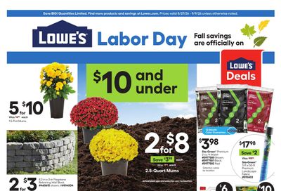 Lowe's (CO, WY) Weekly Ad August 27 - September 9, 2026