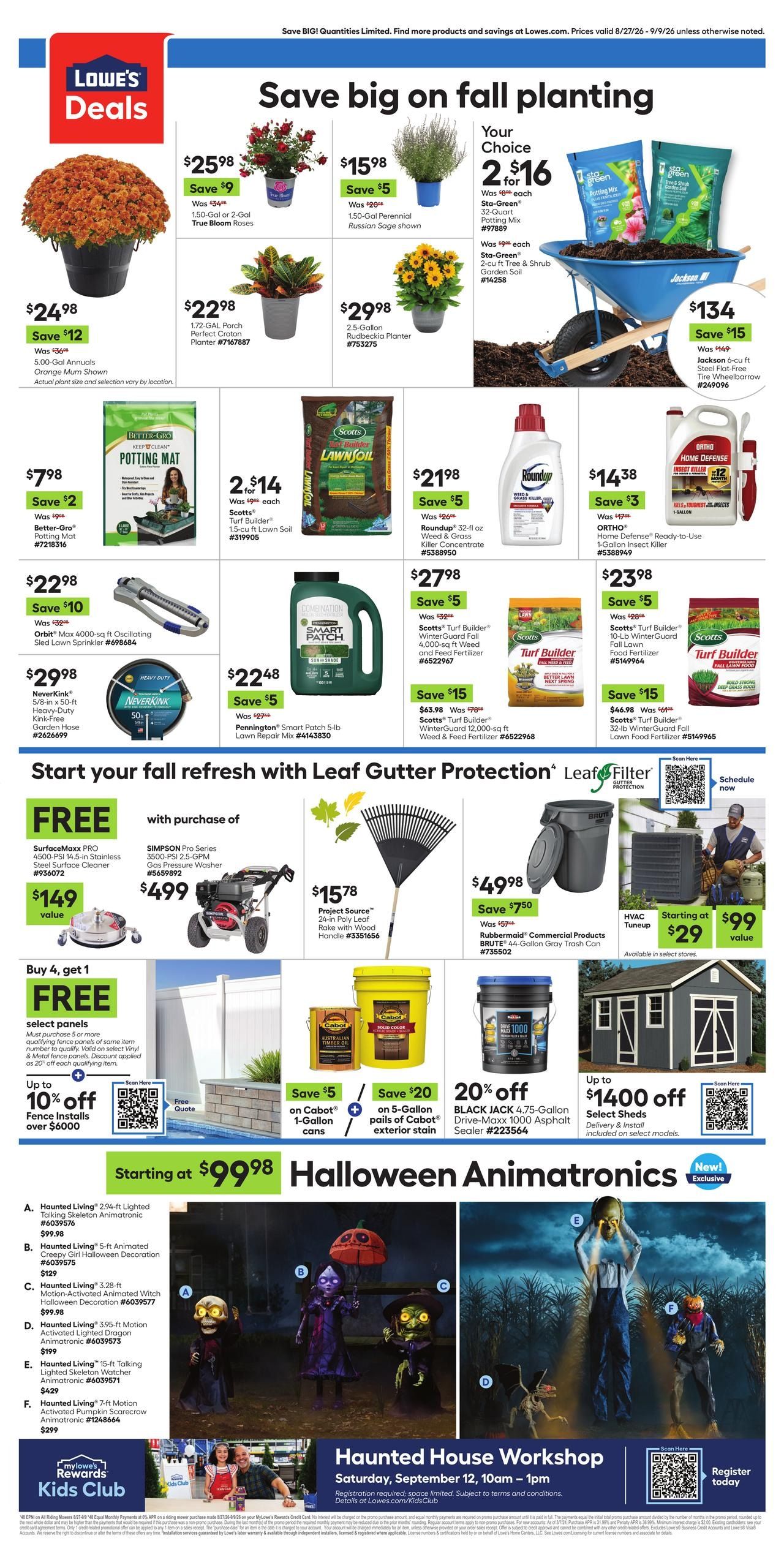 Lowe's (CO, WY) Weekly Ad August 27 - September 9, 2026