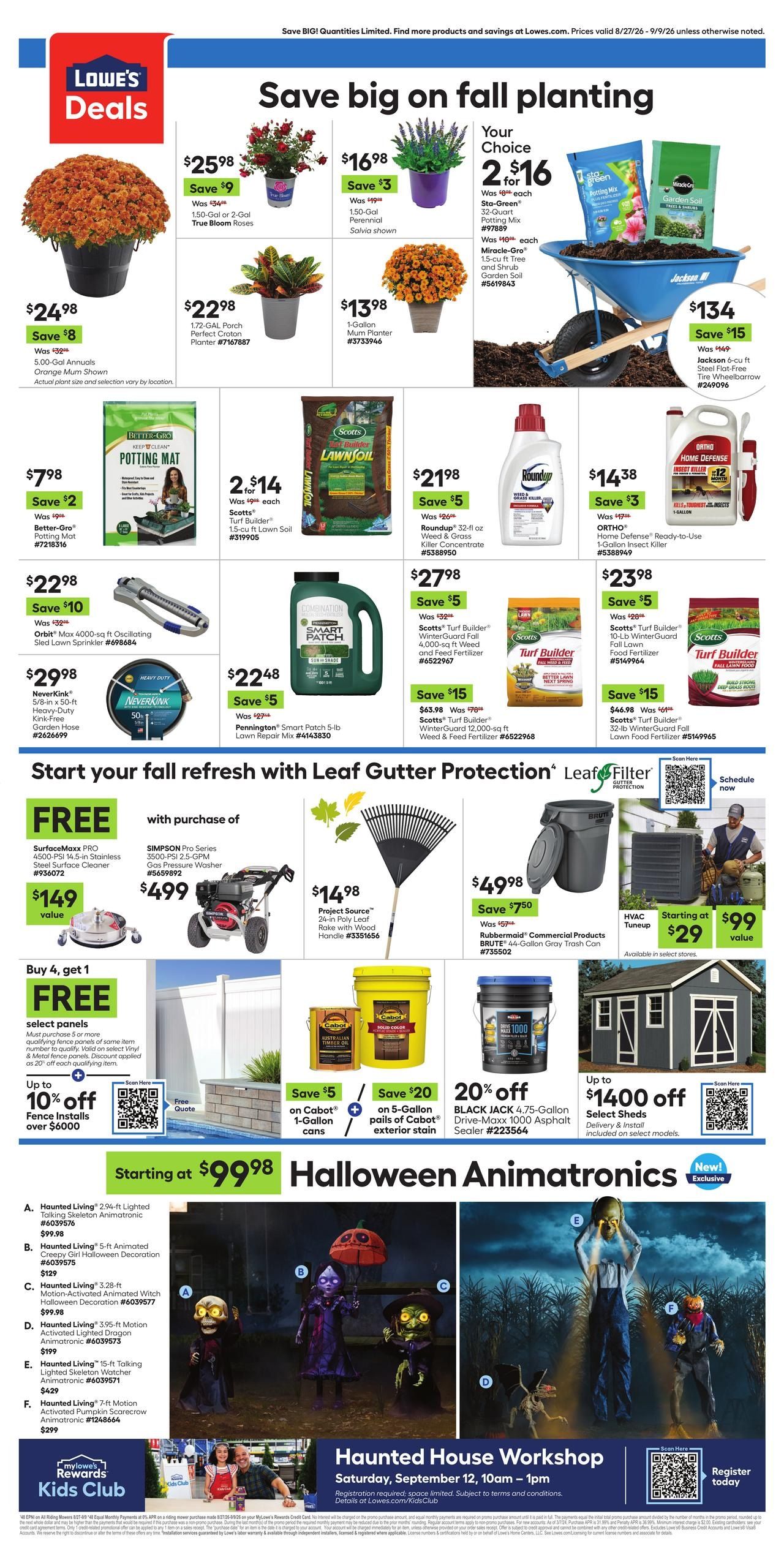 Lowe's (ID, WY) Weekly Ad August 27 - September 9, 2026