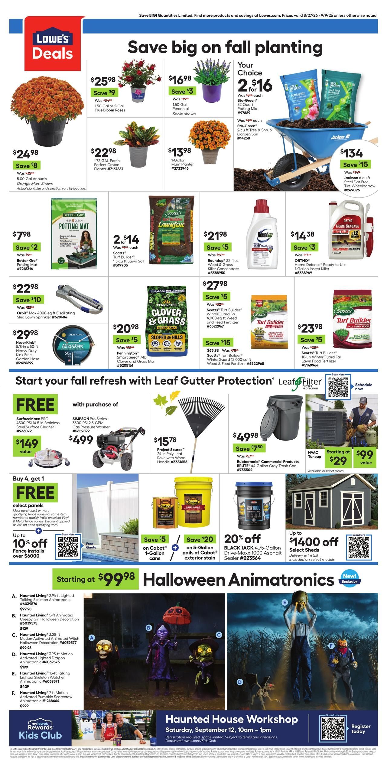 Lowe's (Meeker–Carbondale Area, CO) Weekly Ad August 27 - September 9, 2026