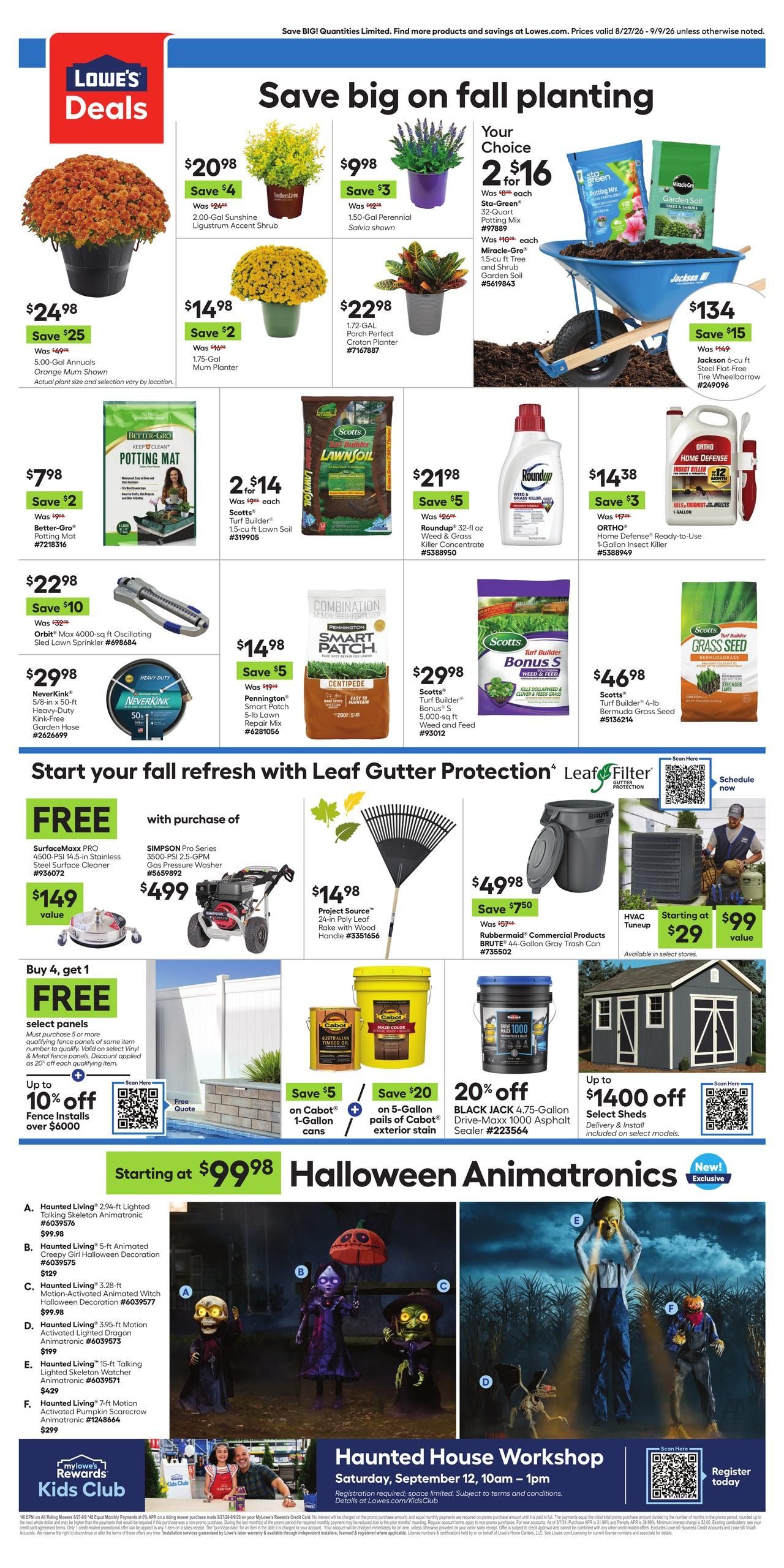 Lowe's (Arabi Area, LA) Weekly Ad August 27 - September 9, 2026