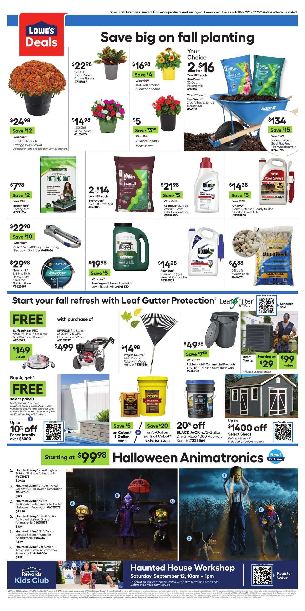 Lowe's Weekly Ad August 27 - September 9, 2026