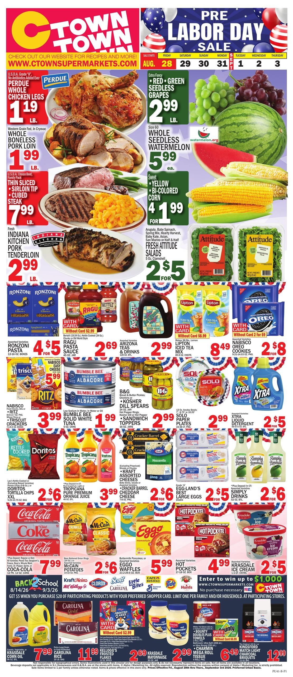 C Town (Jersey City–New York Area, NJ–NY) Weekly Ad August 28 - September 3, 2026