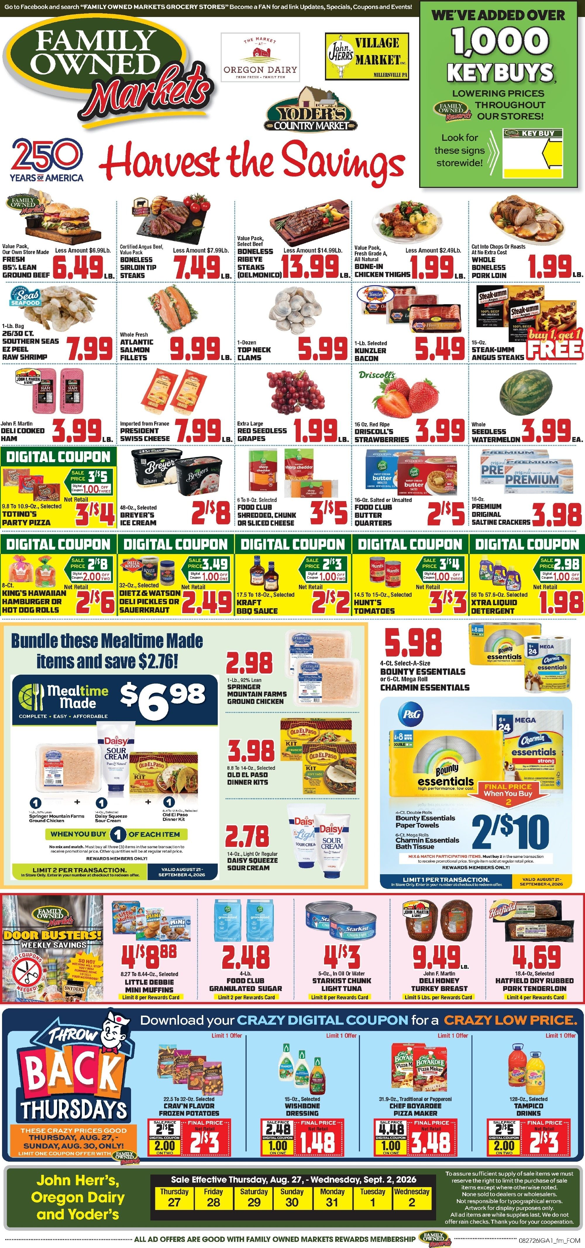 John Herr's Village Market Weekly Ad August 26 - September 2, 2026