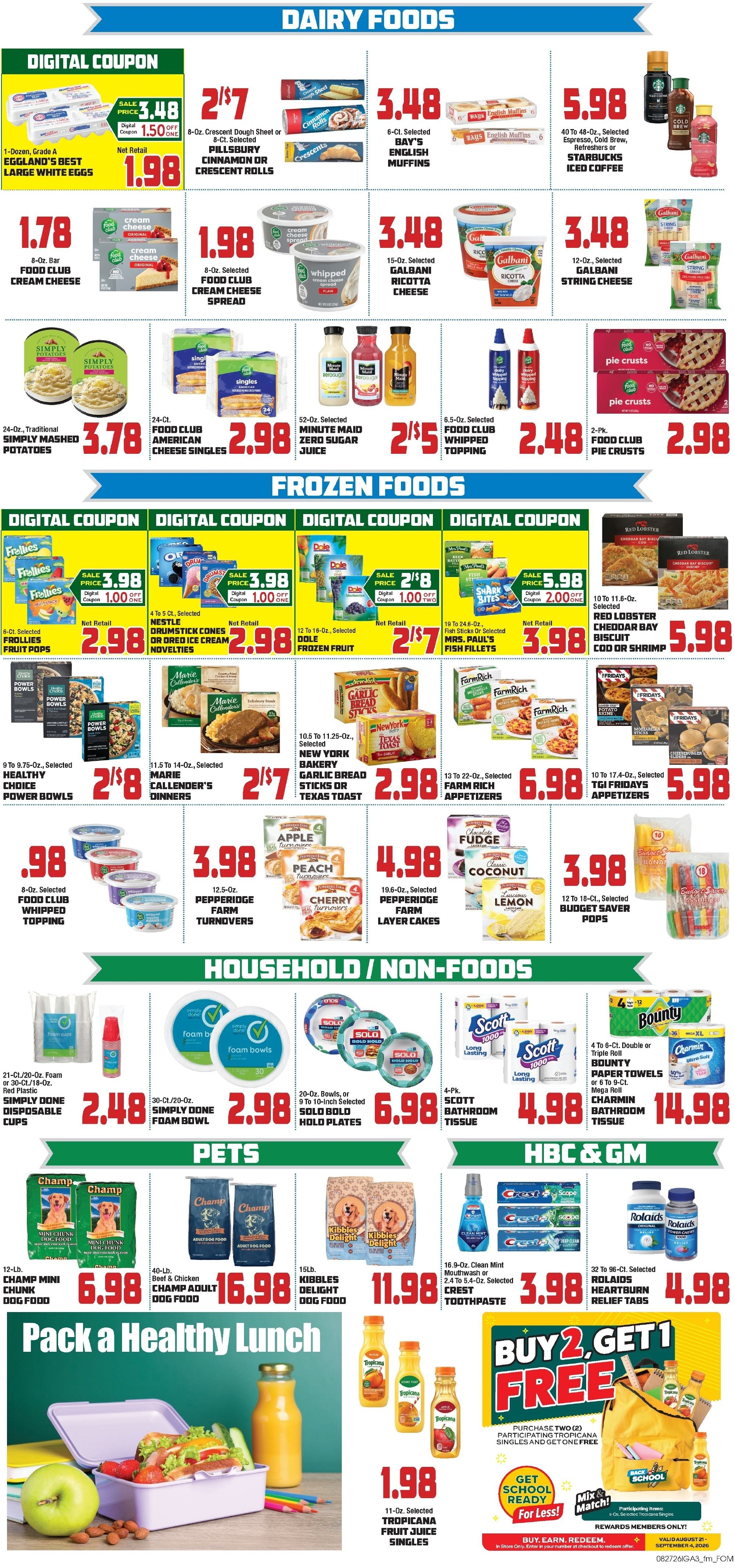 John Herr's Village Market Weekly Ad August 26 - September 2, 2026
