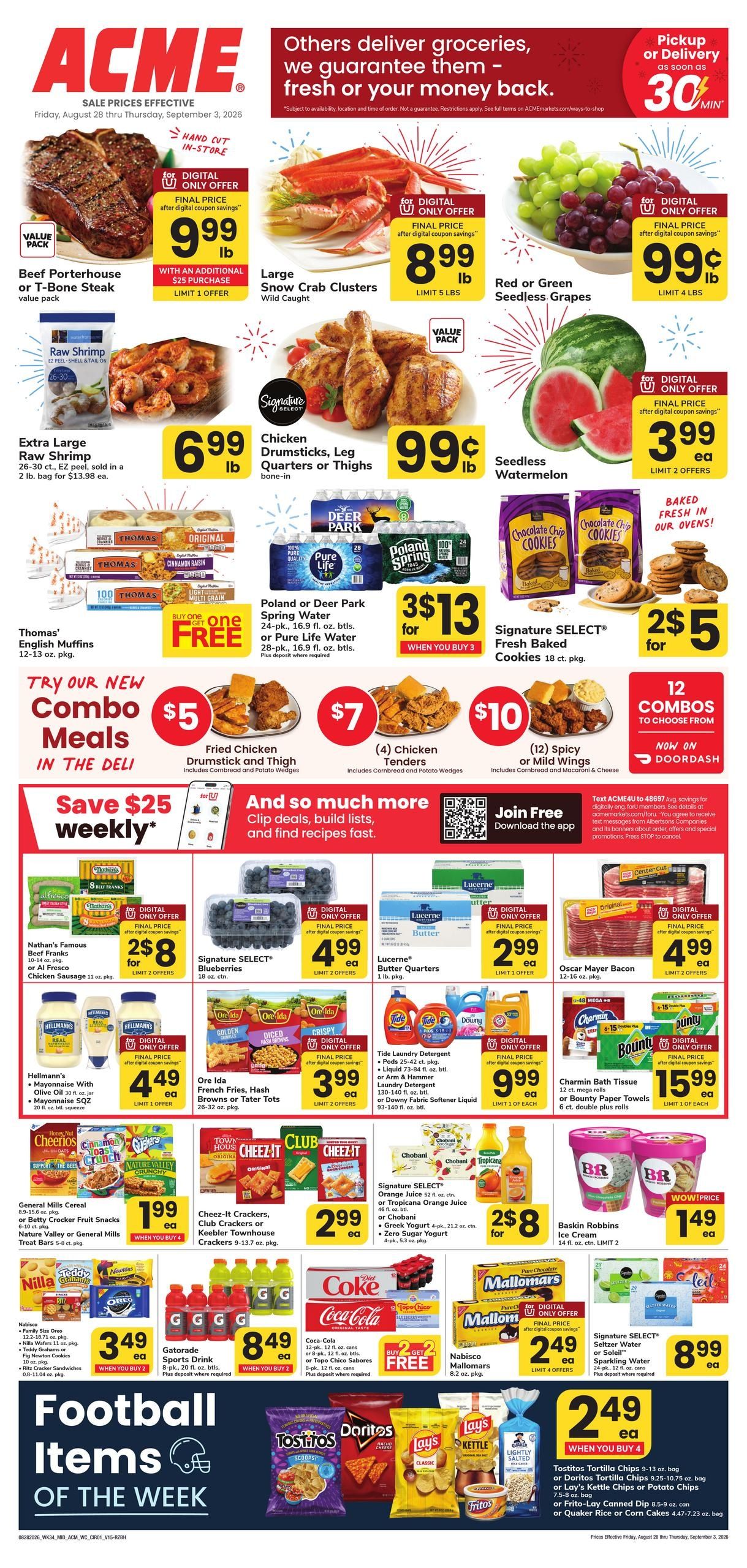 Acme Markets (Jersey City–Elizabethport Area, NJ–NY) Weekly Ad August 28 - September 3, 2026