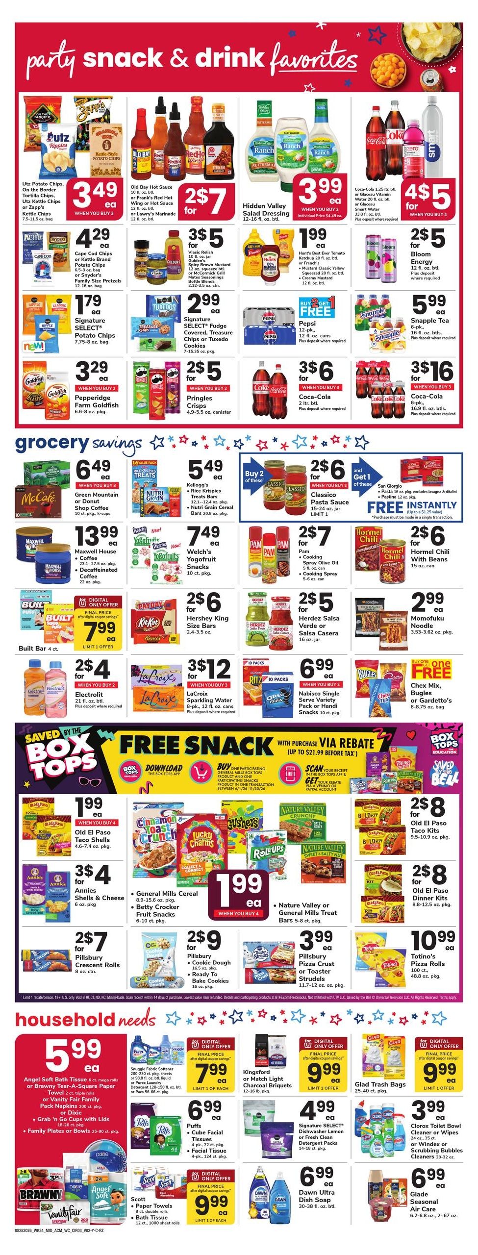 Acme Markets (Jersey City–Elizabethport Area, NJ–NY) Weekly Ad August 28 - September 3, 2026