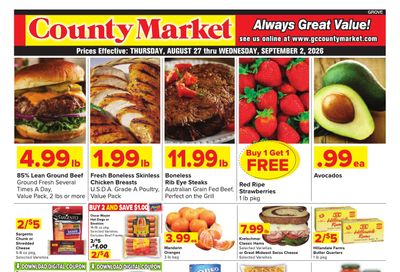 Grove City County Market Weekly Ad August 27 - September 2, 2026
