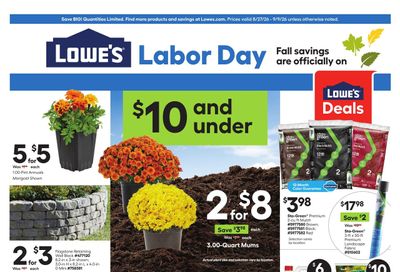 Lowe's (Brunswick Area, GA) Weekly Ad August 27 - September 9, 2026