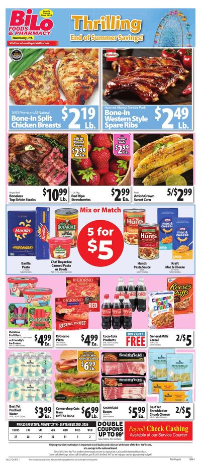 Northgate Bilo Weekly Ad August 27 - September 2, 2026