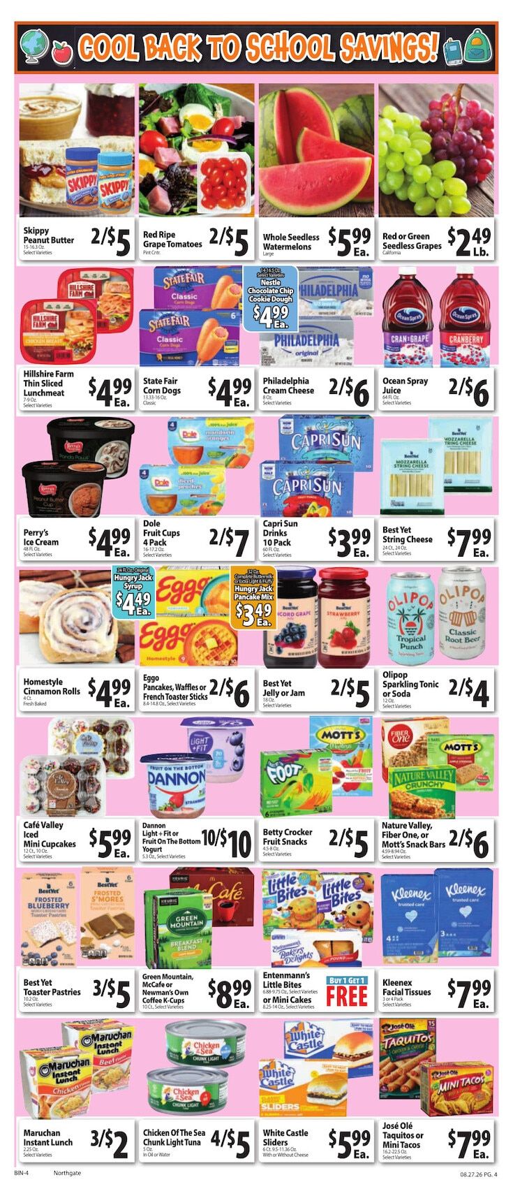 Northgate Bilo Weekly Ad August 27 - September 2, 2026
