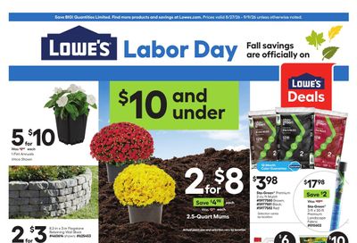Lowe's (Menifee–Jurupa Valley Area, CA) Weekly Ad August 27 - September 9, 2026