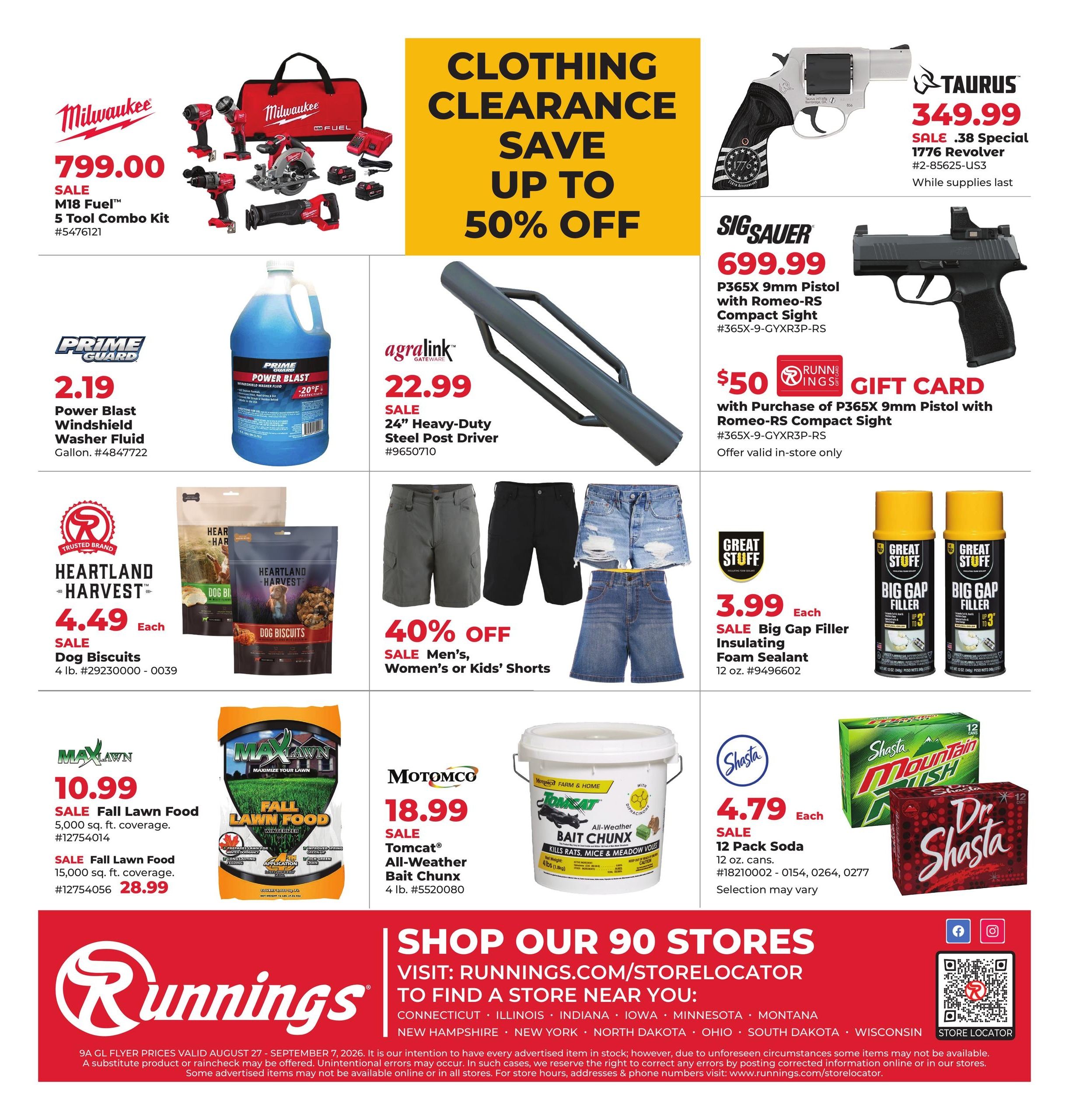 Runnings (IL, IN, MI, OH, WI) Happy Labor Day Weekly Ad August 27 - September 7, 2026