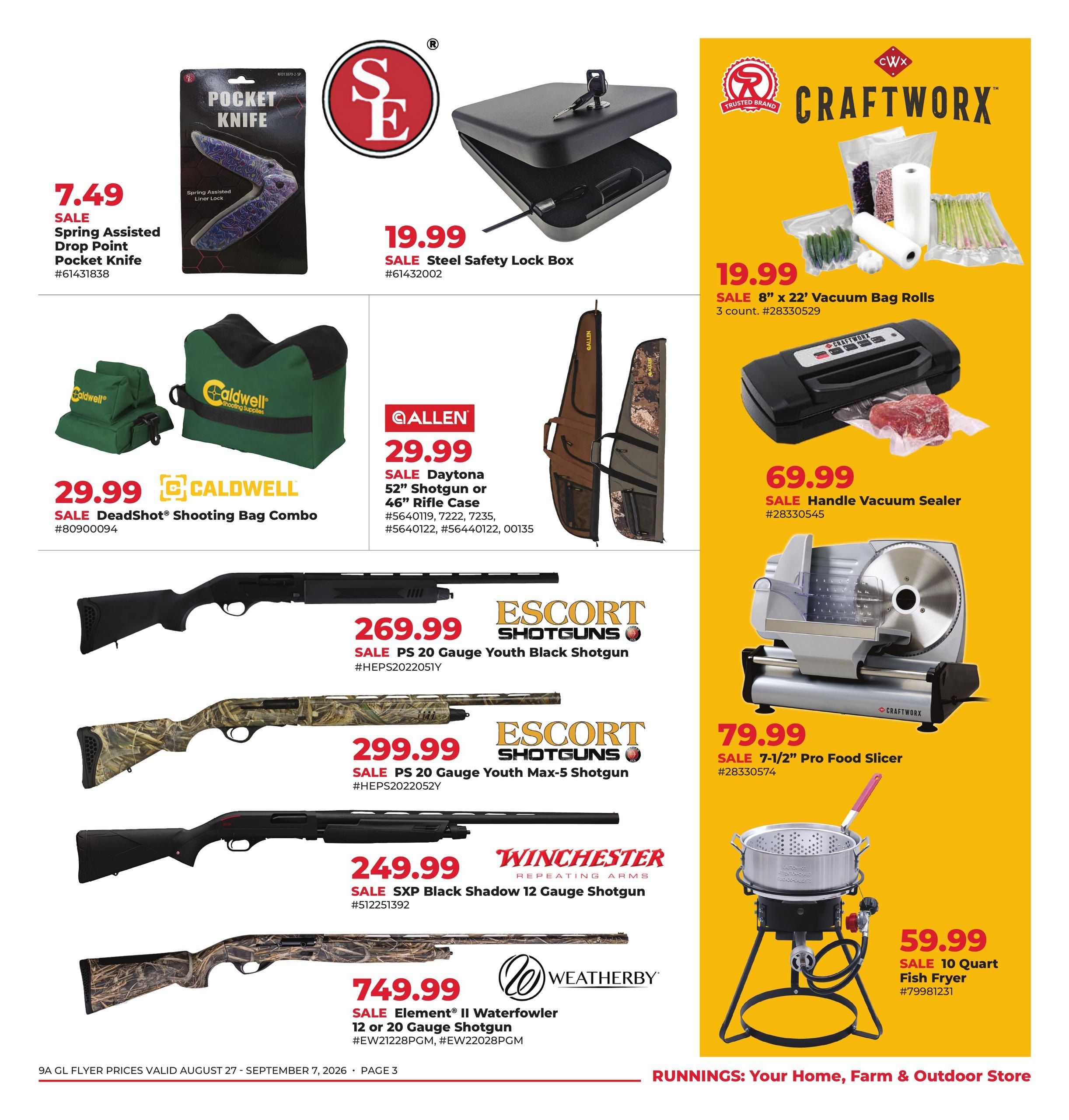 Runnings (IL, IN, MI, OH, WI) Happy Labor Day Weekly Ad August 27 - September 7, 2026