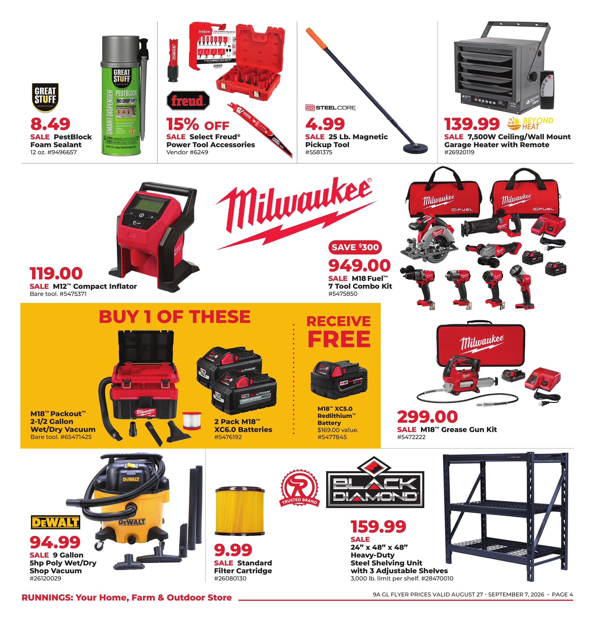 Runnings (IL, IN, MI, OH, WI) Happy Labor Day Weekly Ad August 27 - September 7, 2026