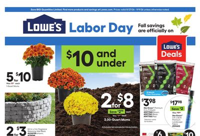 Lowe's (IA, MN, WI) Weekly Ad August 27 - September 9, 2026