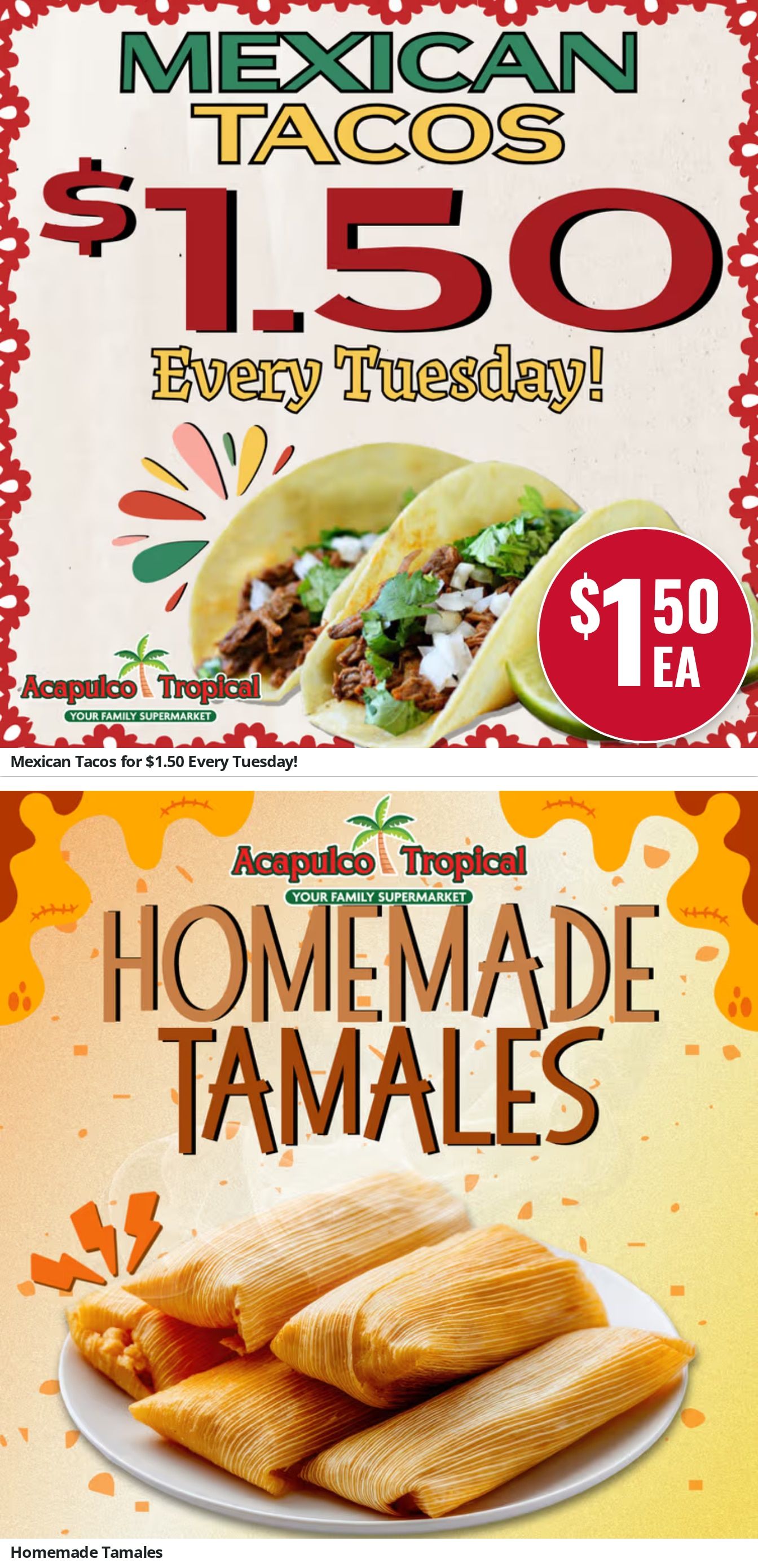 Acapulco Tropical y Mas Weekly Ad August 27 - September 16, 2026