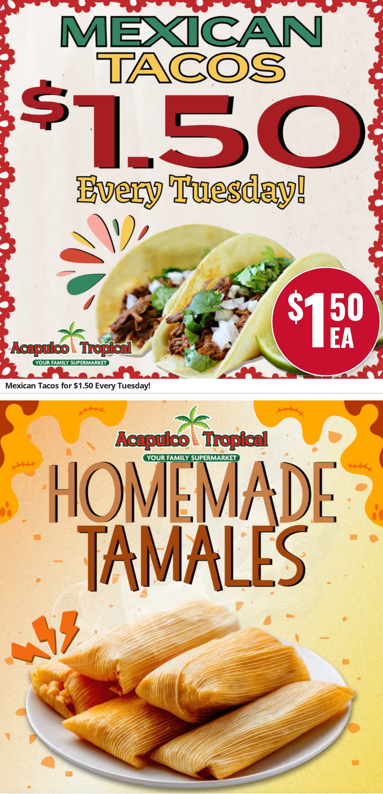 Acapulco Tropical y Mas Weekly Ad August 27 - September 16, 2026