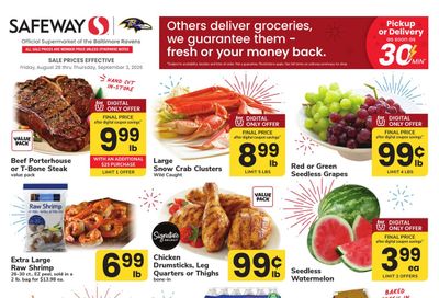 Safeway (Annapolis Area, MD) Weekly Ad August 28 - September 3, 2026