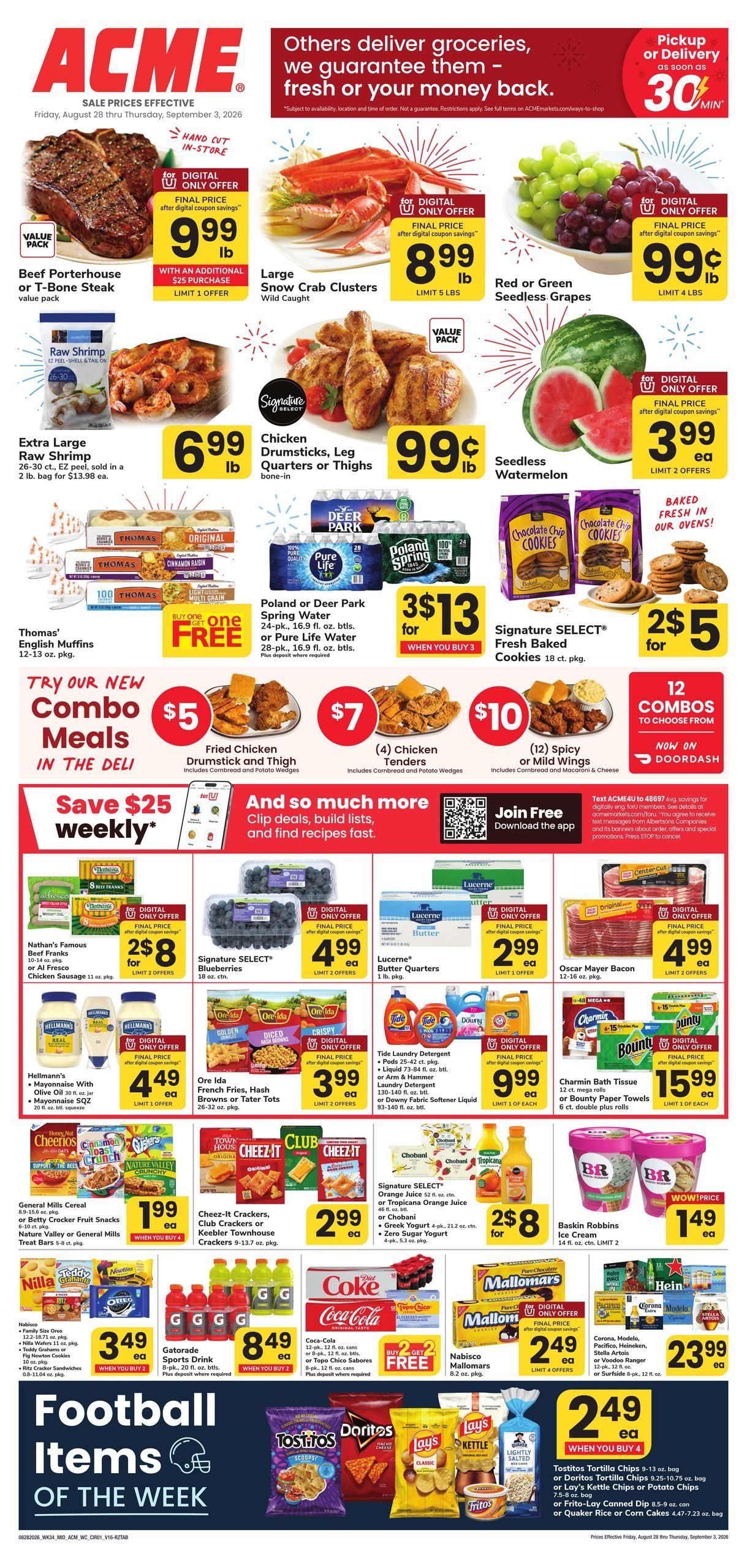 Acme Markets (New York–Englewood Area, NJ–NY) Weekly Ad August 28 - September 3, 2026