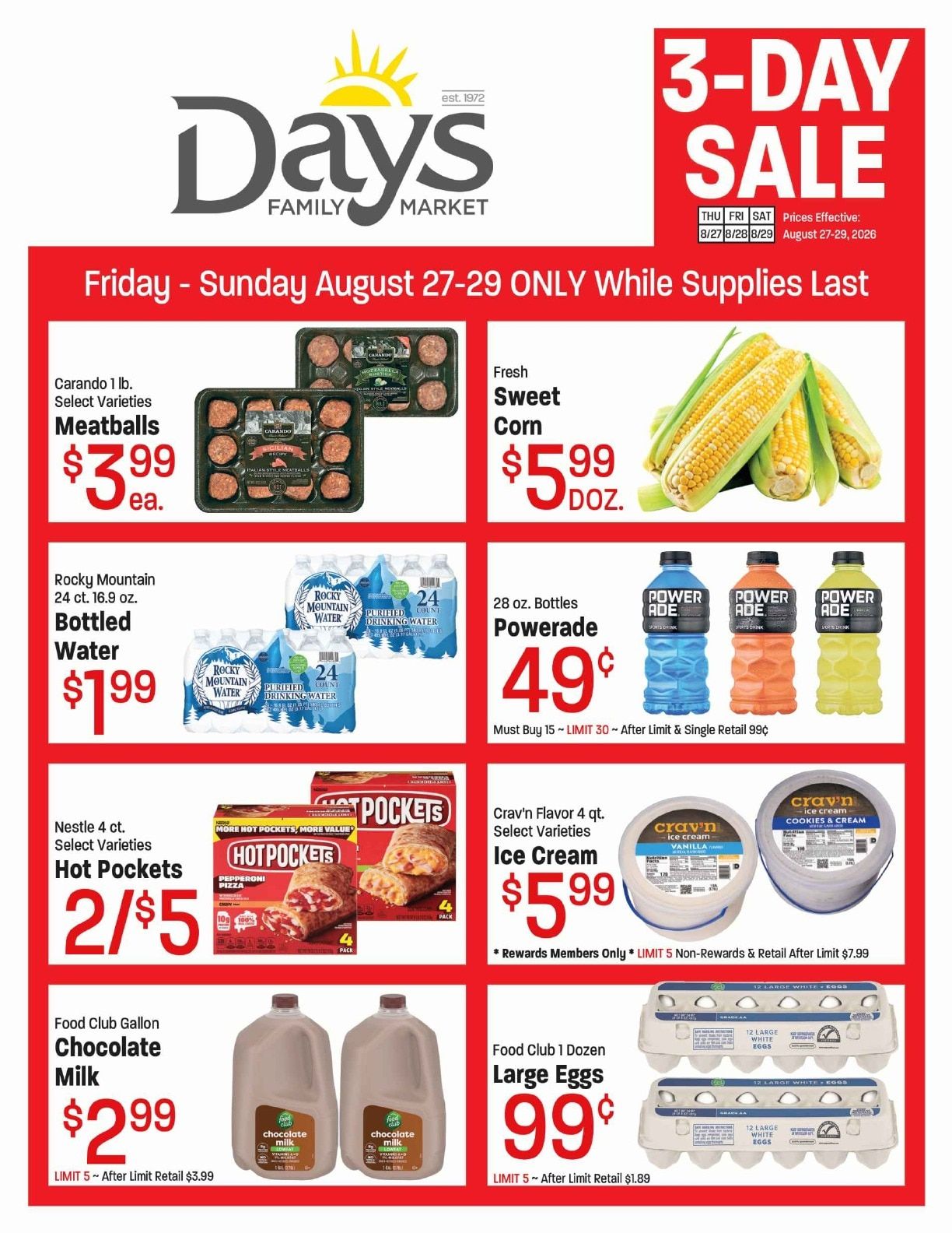 Day's Market Seasonal Savings Weekly Ad August 27 - 29, 2026