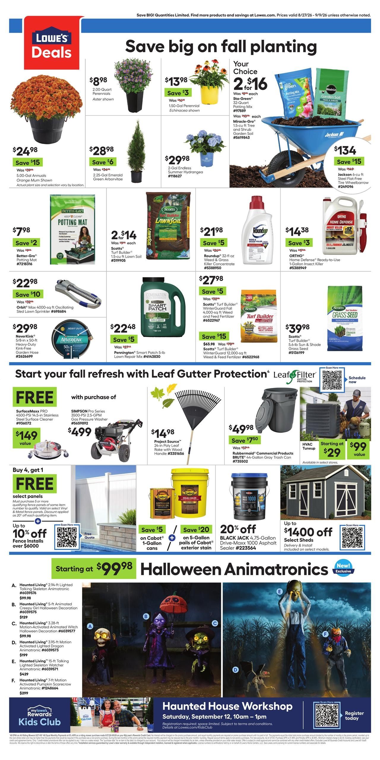 Lowe's (IN, KY, OH) Weekly Ad August 27 - September 9, 2026