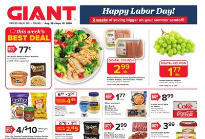 Giant Food Stores (Barrington Area, NJ) Weekly Ad August 28 - September 10, 2026
